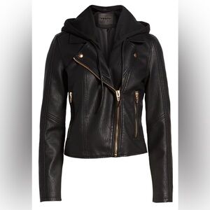 Blank NYC Meant to be faux Black Leather Jacket L